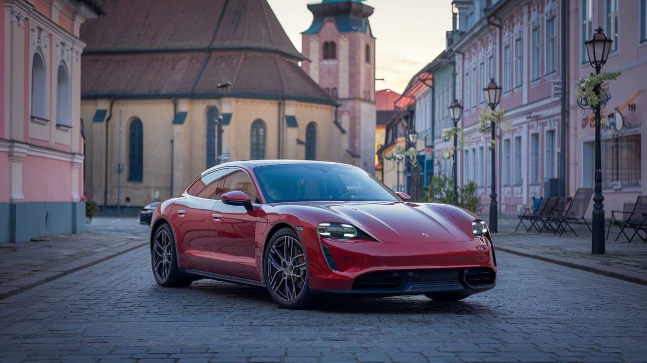 Porsche prepared for tyre replacement in Dubai