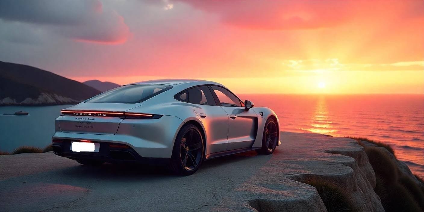 Porsche Taycan model illustration