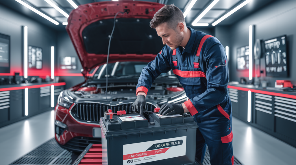 Porsche car with a dead battery, struggling to start.