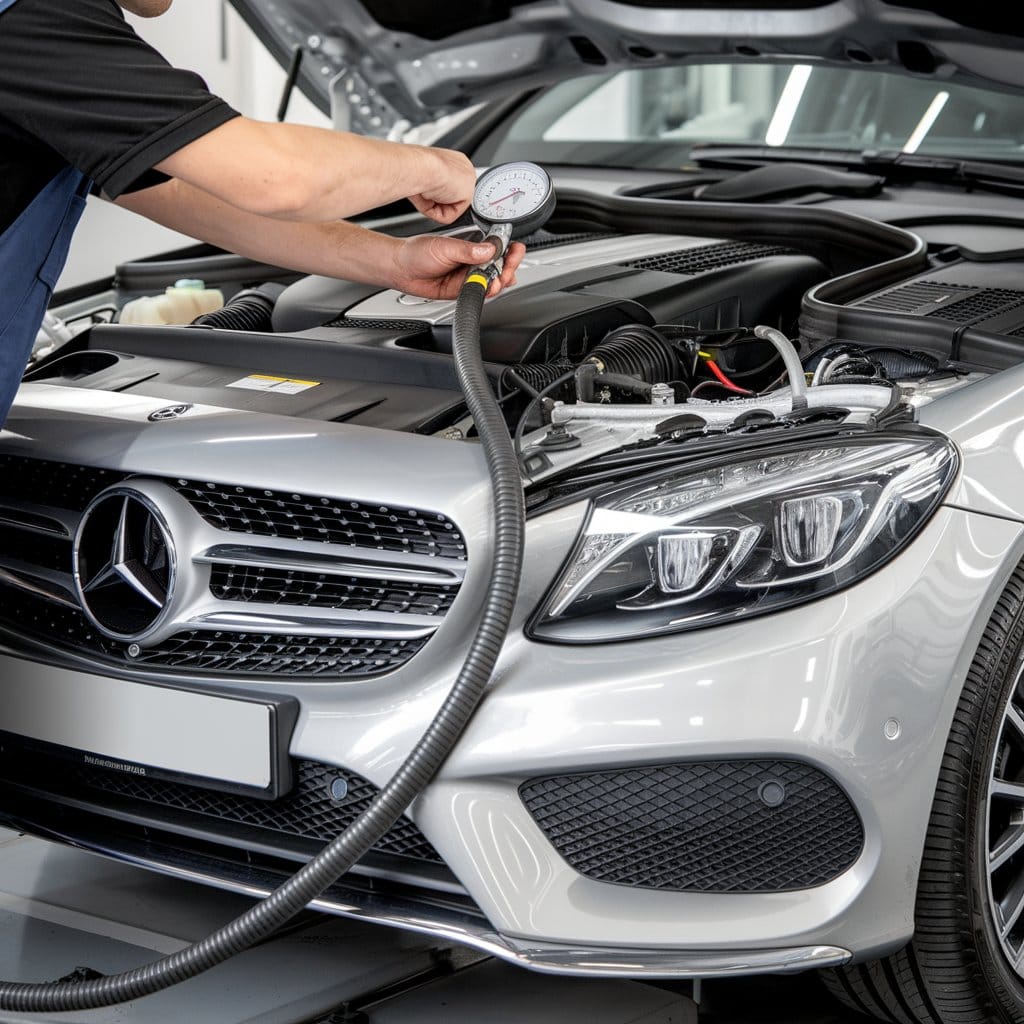 Mercedes-Benz engine vacuum test