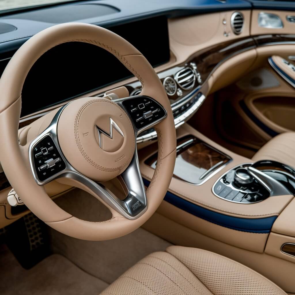 Luxury Maybach steering wheel
