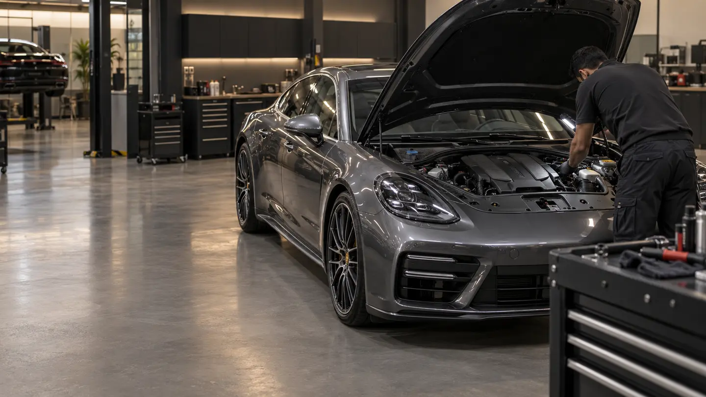 Porsche engine maintenance and inspection